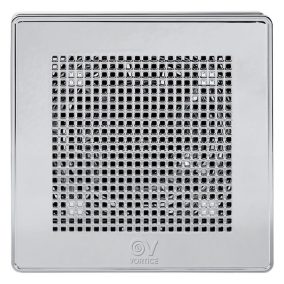   Vortice ME 100/4" LL T Punto Evo PRÉMIUM ezüst színű fürdőszoba, wc ventilátor, időkapcsolóval, IP45