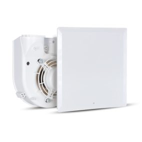   Vortice Quadro EVO QE 100/60 LL radiális ventilátor egység, előlappal, két fordulattal, G2 szűrővel, IP45 védettséggel, wc-be, fürdőszobába, társasházakba
