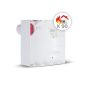 Vortice Quadro EVO QE 100/60 LL T radiális ventilátoregység előlappal, két fordulattal, állítható időkapcsolóval, előkésleltetéssel, G2 szűrővel, IP45 védettséggel, wc-be, fürdőszobába, társasházakba