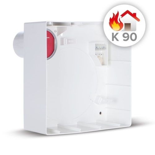 Vortice Quadro EVO QE 100/60 LL T PIR radiális ventilátoregység előlappal, két fordulattal, mozgásérzékelővel, állítható időkapcsolóval, G2 szűrővel, IP45 védettséggel, wc-be, fürdőszobába, társasháza