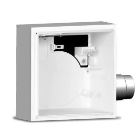   Vortice QE-B I K90 R 2R EVO tűzbiztos süllyesztett ventilátorház, hátsó és jobb oldali csonkkal