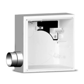   Vortice QE-B I K90 R 2L EVO tűzbiztos süllyesztett ventilátorház, hátsó és bal oldali csonkkal