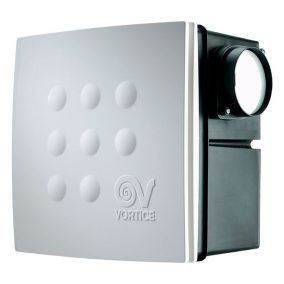   Vortice Micro 100 I T HCS radiális kisventilátor süllyesztett házzal, állítható időkapcsolóval, páraérzékelővel, 2 év garanciával