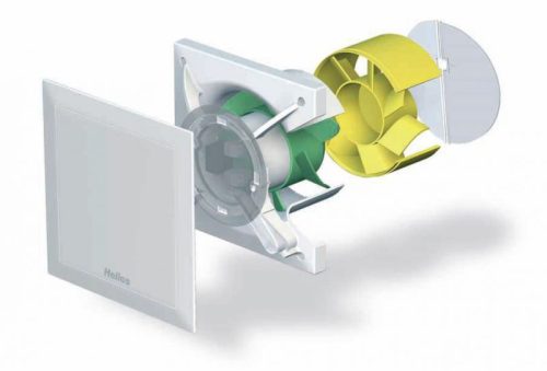 Helios M1/120 NC kisventilátor, fürdőszobába, mellékhelyiségbe, időkapcsolóval