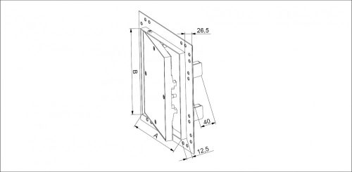Awenta Lenyitható álmennyezeti gipszkarton szervizajtó 200X250 mm