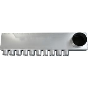   Awenta RKI-L 10-es horganyzott acél hőszigetelt osztódoboz, 75 mm-es leágazásokkal, balos