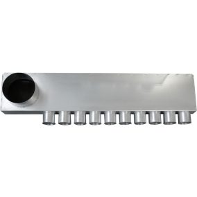   Awenta RKI-R 10-es horganyzott acél hőszigetelt osztódoboz, 75 mm-es leágazásokkal, jobbos
