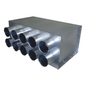   Awenta RPDI 10-es hőszigetelt horganyzott acél osztódoboz 75 mm-es leágazásokkal