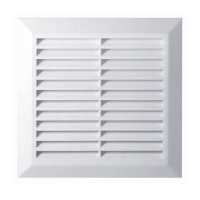   Awenta T27 négyszögletes fali rács 200X200, rovarhálóval, fehér színben NA150