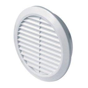   Awenta T30 kerek fali rács rovarhálóval, fehér színben NA100