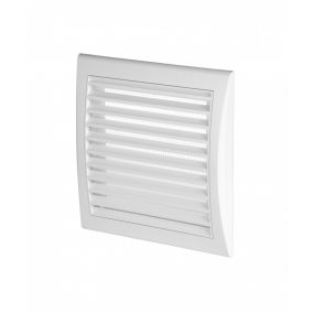   Awenta TL9 négyszögletes fali rács 169X174 mm, rovarhálóval, fehér színben NA100
