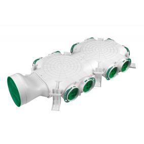   Awenta PRO VCB160-10 antibakteriális műanyag osztódoboz 75 mm-es rendszerekhez, oldalsó csatlakozással