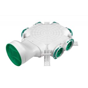   Awenta PRO VCB160-6 antibakteriális műanyag osztódoboz 75 mm-es rendszerekhez, oldalsó csatlakozással